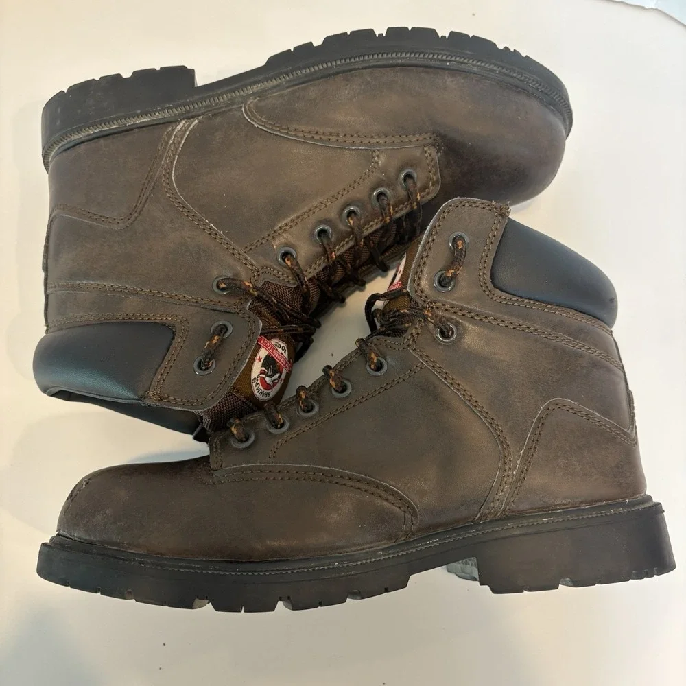 Brahma Men's Brown Leather Work Boots‎ 6